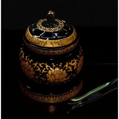 Lư xông trầm hương, tinh dầu bằng điện sen, có nhiều chế độ hẹn giờ tự động