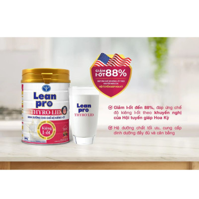 Leanpro Thyro LID 900G - DINH DƯỠNG CHUYÊN BIỆT CHO NGƯỜI KIÊNG I-ỐT