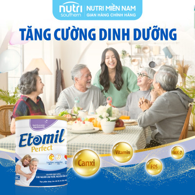 [COMBO 2 HỘP] Sữa Cho Người Lớn Tuổi, Người Ốm Bệnh Etomil Perfect 900G - Dinh Dưỡng Vàng Cho Người Cao Tuổi, Hương Vị Dễ Uống
