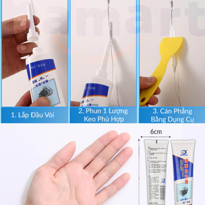 Kem Vá Tường LKB Keo Trám Tường Đa Năng Che Vết Nứt Tường - Hàng Chính Hãng