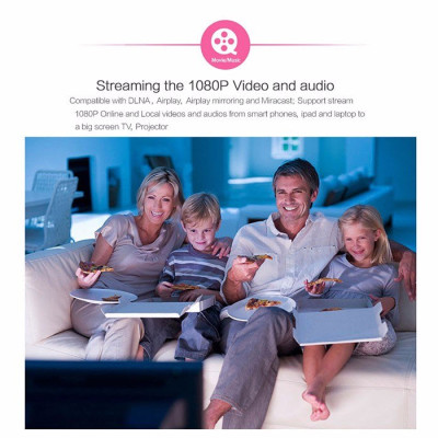 Thiết bị HDMI không dây Wecast E3 - Thiết bị kết nối điện thoại với tivi, máy chiếu. WECAST E3 Dlna Airplay Wifi Display Miracast Tv Dongle Hdmi Receiver Mini Android Tv Stick Full Hd Rk3036 With External Ăng ten - Hàng Chính Hãng