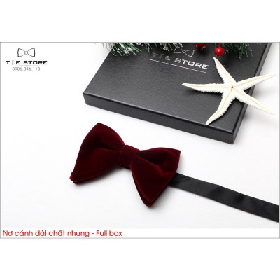 Nơ Đeo Cổ Nam Chú Rể, Nơ Nam Đẹp, Nơ MC Ca Sỹ -  Full box - Nơ cánh dài chất nhung
