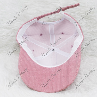 Nón kết nhung đũa gân nổi độc đáo, thêu chữ C thời trang - Hạnh Dương