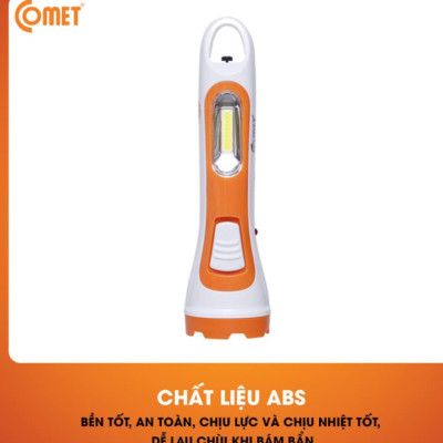 Đèn Pin Sạc Tích Điện LED Comet CRT453 2W Đa Năng Đèn Pin Cầm Tay Siêu Sáng 4h liên tục
