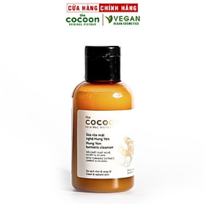 Sữa rửa mặt nghệ Hưng Yên Cocoon 140ml sáng mịn da thuần chay