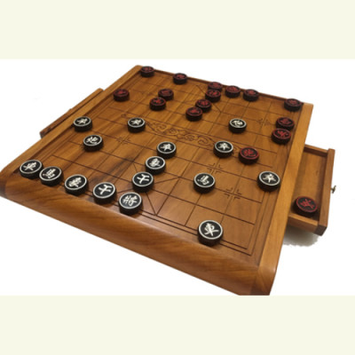 Bàn cờ tướng gỗ -có ngăn kéo đựng quân cờ 4,0 cm