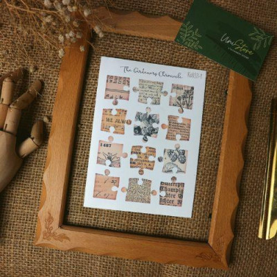 Sticker tự cắt phong cách cổ điển - hình dán tự thiết kế vintage trang trí sổ nhật kí, sổ tay | Bullet journal - kc024