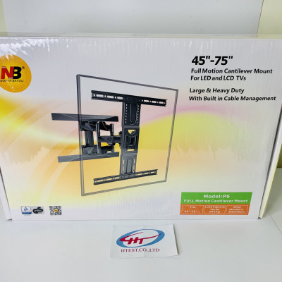 Giá Treo TiVi North Bayou P6 Xoay Đa Năng Màu Đen Mẫu 2021 Lắp Cho Màn Hình Từ 45 inch - 75 inch Nhập Khẩu