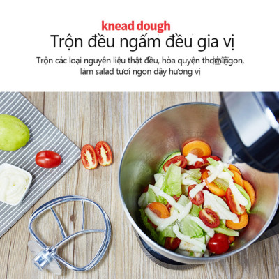 Máy trộn bột, đánh trứng 3 tốc độ đánh cao cấp thương hiệu DSP - 2 màu: Đen và Trắng - Công suất: 1000W - Dung tích: 5.0 lít - Hàng Nhập Khẩu