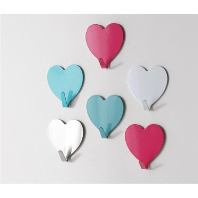 Móc Trái Tim Dễ Thương Nhiều Màu Lựa Chọn, Móc Treo Đồ Vật Trang Trí Trong Nhà, Móc Dính Tường Đa Năng, Siêu Tiện Ích. TakyHome 2117