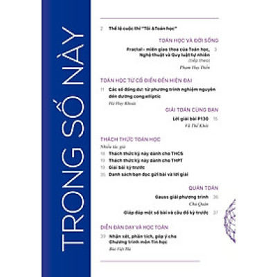 Tạp chí Pi- Hội Toán học Việt Nam số 5/tháng 5 năm 2018