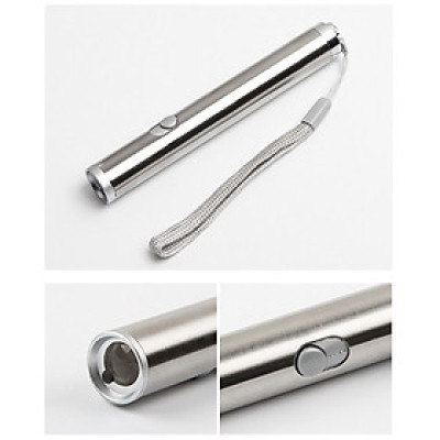 Đèn pin mini LED chiếu sáng và laser 2 trong 1 dùng pin 