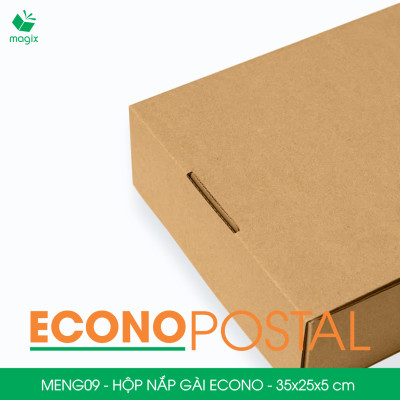 MENG09 - 35x25x5 cm - 20 Hộp carton nắp gài đóng hàng giá rẻ, hộp gói hàng, hộp quà thời trang