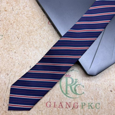 Cà vạt nam mẫu thắt sẵn dây kéo bản nhỏ 6cm mẫu tím hồng kẻ