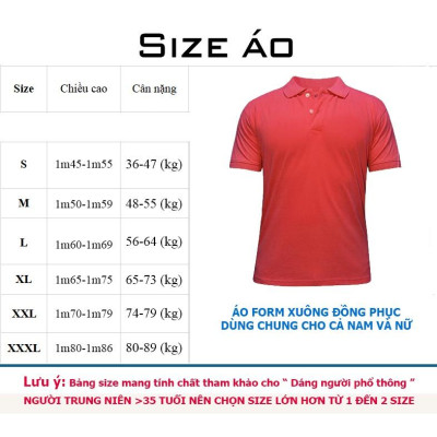 Áo Thun Có Cổ Cá Sấu 4 Chiều Polo Màu Cam Phối Cổ Và Bo Tay 3 Sọc THOITRANG24H Phom Xuông Đồng Phục Dùng Chung Nam Nữ