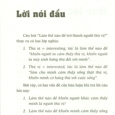 Để Trở Thành Người Thú Vị (How To Be An Interesting Person) - Bí Mật Của Sức Thu Hút Trước Đám Đông