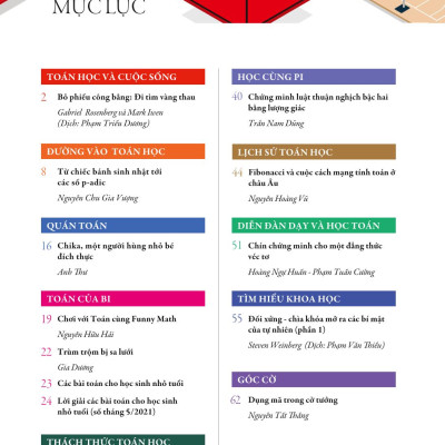 Tạp chí Pi- Hội Toán học Việt Nam số 9/ tháng 9 năm 2021