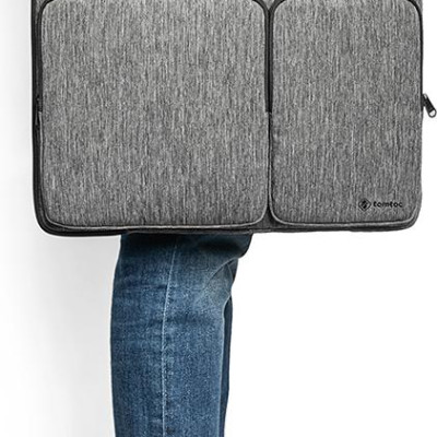 TÚI ĐEO TOMTOC (USA) 360* SHOULDER BAGS MACBOOK PRO 15″/MACBOOK 16″ GRAY- HÀNG CHÍNH HÃNG