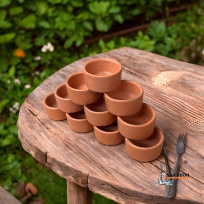 Đế Nến Gốm Đất Nung Mini 3x2cm