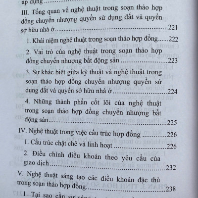Soạn Thảo Hợp Đồng Hiệu Quả - Tuyển Tập Hợp Đồng Chuyển Nhượng Quyền Sử Dụng Đất, Quyền Sở Hữu Nhà Ở - Góc Nhìn Bên Nhận Chuyển Nhượng