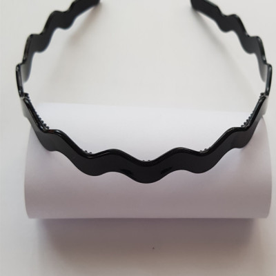 Set 3 bờm nhựa đen trơn - lượn sóng - tết bím nam nữ