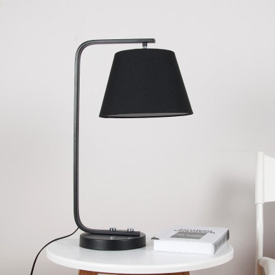 Đèn ngủ để bàn MONSKY cao cấp DB9005 chóa trắng nâu (đã bao gồm bóng LED) - ẢNH THẬT SHOP CHỤP