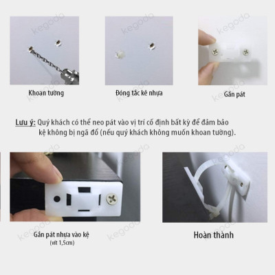 Bộ Pát Nhựa Chống Lật, Chống Ngã Tủ KEGODA Safety Joy (Kèm Phụ Kiện)