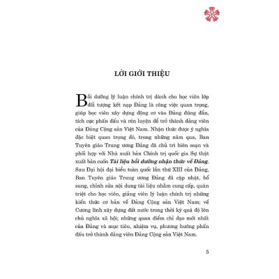 Sách - Tài Liệu Bồi Dưỡng Nhận Thức Về Đảng - NXB Chính Trị Quốc Gia