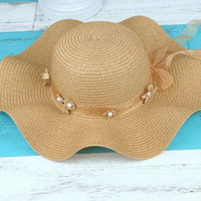 Nón rộng vành đi biển đẹp Mũ rộng vành đi biển Mũ cói đi biển rộng vành chống tia UV Panama thời trang Hàn Quốc dona21040806