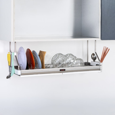 Giá úp chén bát treo tủ bếp trên Premium Black Hive Hàn Quốc