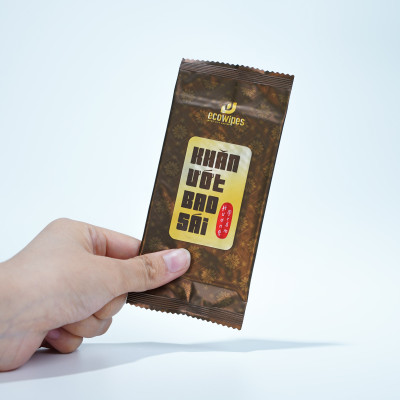 Khăn ướt bao sái lau bàn thờ EcoWipes hộp 20 gói hương trầm