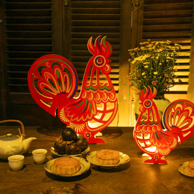 Lồng đèn Trung Thu - Lồng đèn trang trí "Ký ức tuổi thơ" hình Gà (size mini)