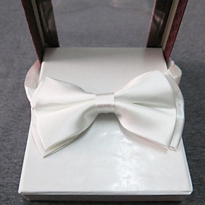 Nơ đeo cổ nam chú rể KING thắt sẵn vải silk lụa cao cấp giá rẻ X01
