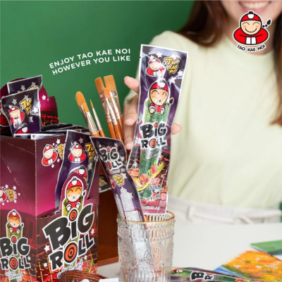 Hộp 12 Gói Snack Rong Biển TaoKaeNoi BIG ROLL Vị Cay