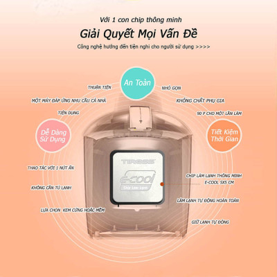 Máy Làm Kem Hoàn Toàn Tự Động Tiross TS9090 (Hồng) - Hàng Chính Hãng