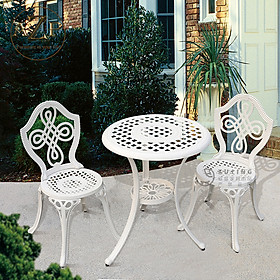 Bộ Bàn Ghế 60cm Sân Vườn Ngoài Trời Outdoor Ban Công (100% Nhôm Đúc) Hàng Nhập Khẩu 100%.