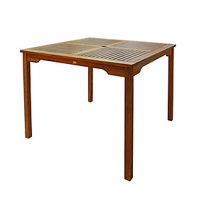 Bàn Vuông Kalimantan 100Cm IBIE NT3033 (100 x 100 x 72 cm) - Nâu