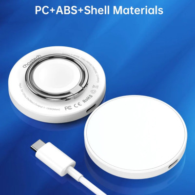 Nhẫn đỡ điện thoại Choetech T603 mag-safe 2 in 1 sạc không dây dùng cho i-p, tai nghe và ap-ple watch (hàng chính hãng)