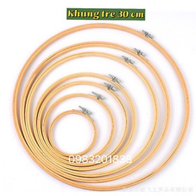 Khung tròn thêu tranh chữ thập