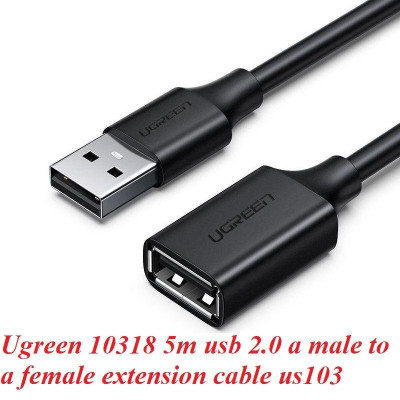 Ugreen UG10318US103TK 5M màu Đen Cáp tín hiệu nối dài USB 2.0 lõi thuần đồng - HÀNG CHÍNH HÃNG