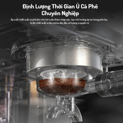 HÀNG CHÍNH HÃNG - Máy pha cà phê bán tự động Espresso, Cappuccino, Latte. Thương hiệu Mỹ cao cấp HiBREW - H10B