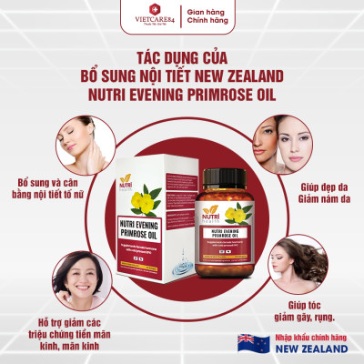 Viên Uống Bổ Sung Nội Tiết New Zealand Nutri Evening Primrose Oil 60 Viên | Giúp Bổ Sung Nội Tiết Tố - Nhập Khẩu Chính Hãng