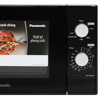 Lò vi sóng có nướng Panasonic NN-GM24JBYUE - Dung tích 20L, Công suất 800W - 1000W, Chức năng đa dạng : nấu, hâm nóng, rã đông, nướng, Núm xoay dễ sử dụng - Hàng chính hãng - Bảo Hành Chính Hãng 12 tháng