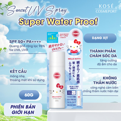 Phiên Bản Giới Hạn Chống Nắng Dạng Xịt Kose Suncut UV Protect Spray SPF50+ PA++++ (Chai 60 G)