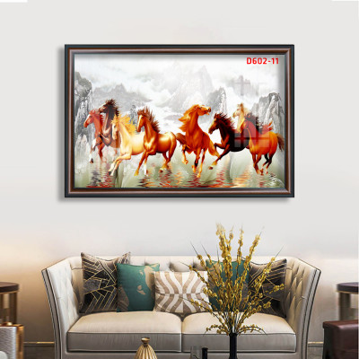 D602 01 Tranh kính Bát mã phi nước đại ( được chọn mẫu)