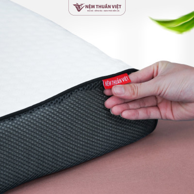 Gối Nằm Cao Su Thuần Việt - Thiết Kế Lượn Sóng, Êm Ái, Giảm Đau Gáy Cổ