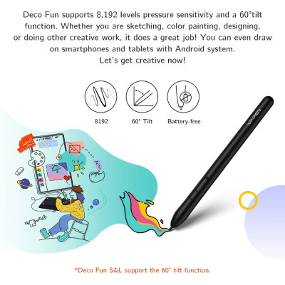 Bảng Vẽ Điện Tử XP-Pen Deco Fun L 10X6.27 inch Android Hỗ Trợ Cảm ứng Nghiêng kèm Bút Vẽ Không Sạc P01 - Hàng Chính Hãng - Red