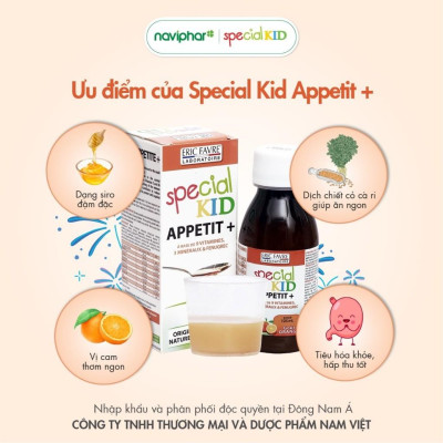 Siro Special Kid Appetit + - Hỗ trợ kích thích thèm ăn, giúp trẻ ăn ngon, tiêu hóa tốt - 125ml - Hàng Chính Hãng
