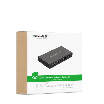Bộ switch chia cổng USB 3.0 và USB 2.0 2 vào 4 ra UGREEN US216 - Hàng chính hãng