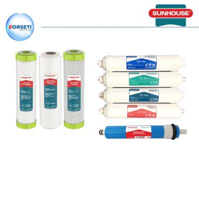Combo 8 lõi lọc nước Sunhouse 123RO5678 dùng cho các model máy: SHA8878KV SHA8879K SHA8858K SHA8818K Hàng chính hãng